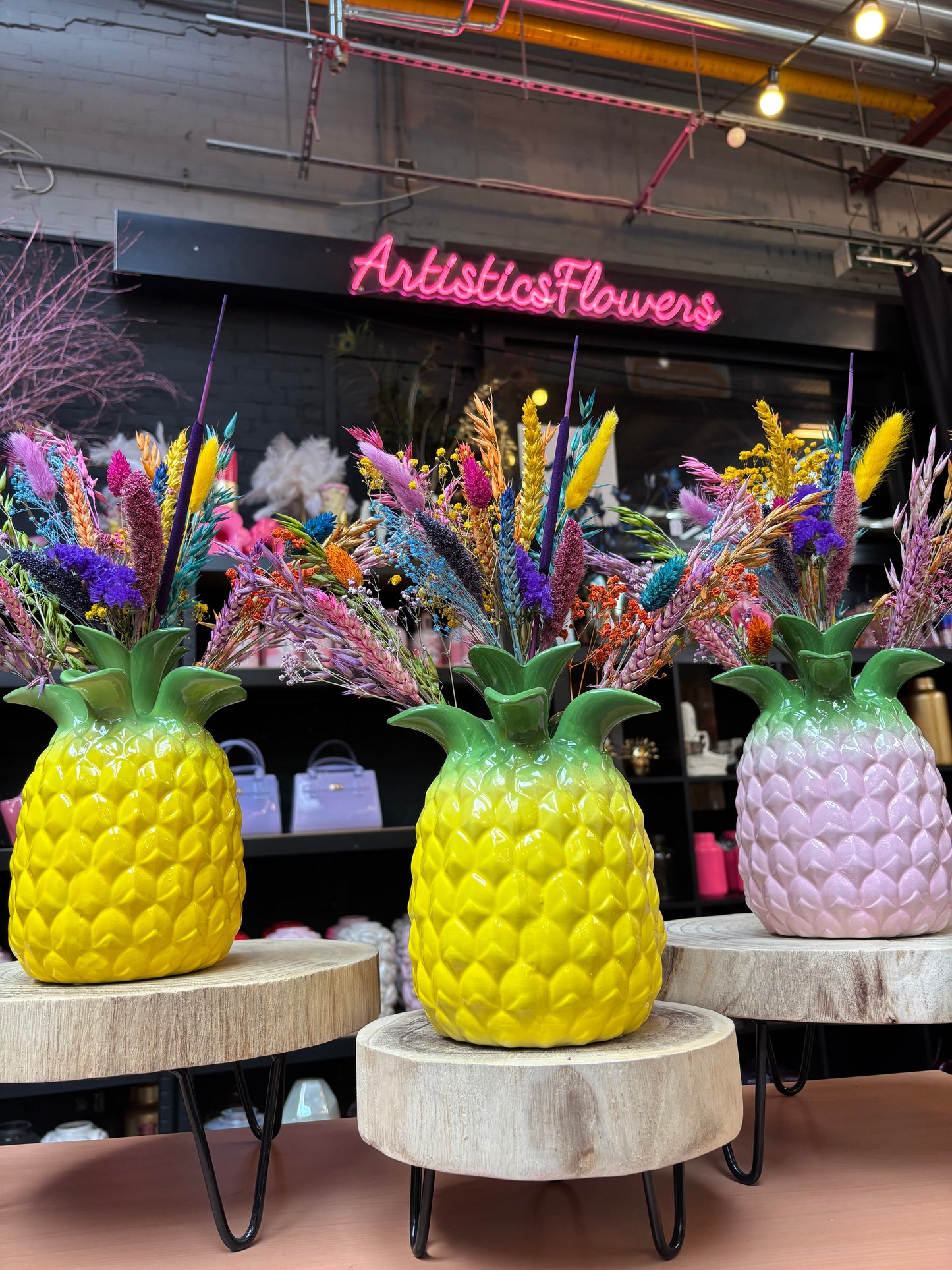 Summer deal ananas vaas & droogbloemen