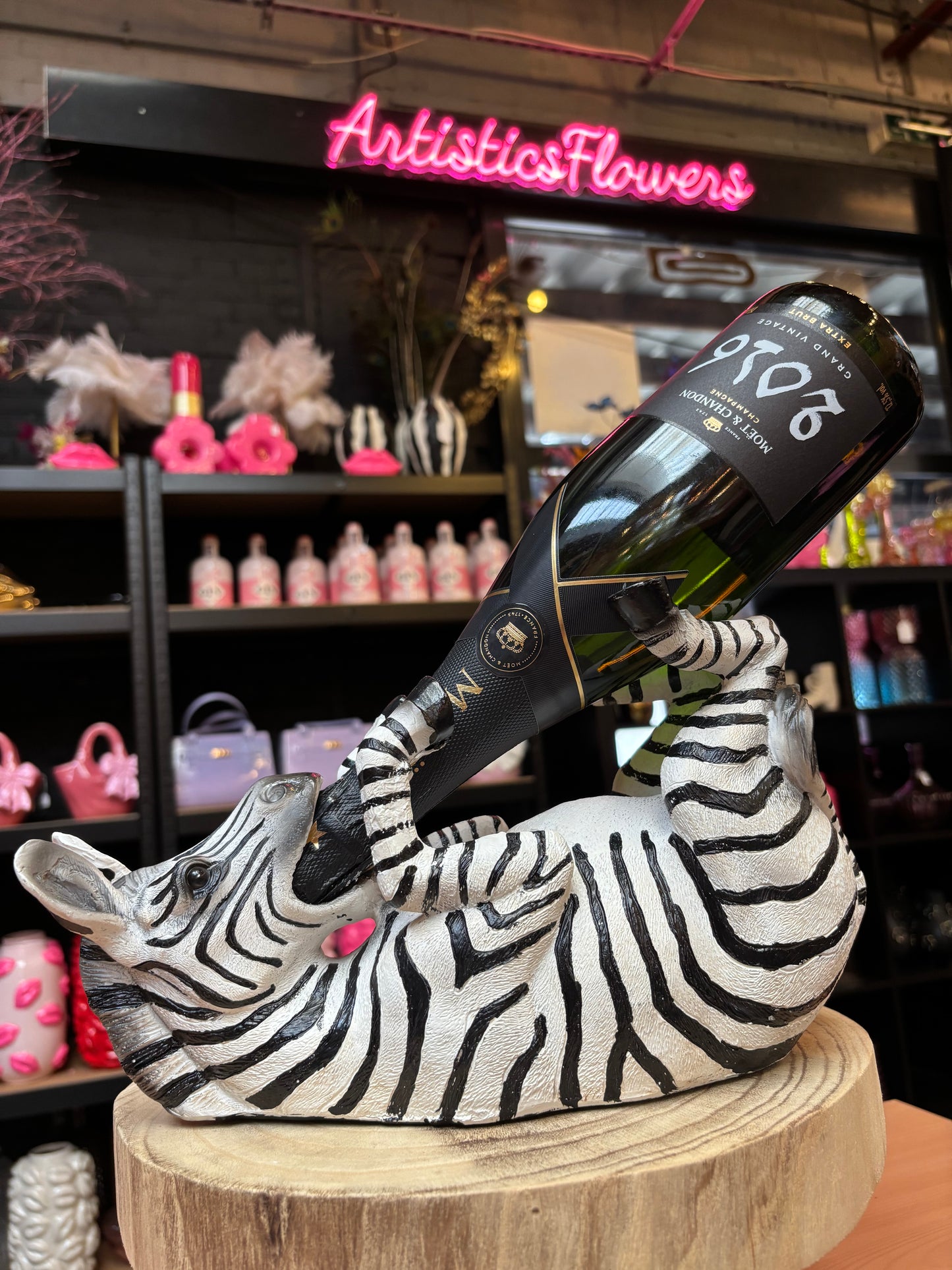 Clayre & Eef zebra flessenhouder PRE-ORDER