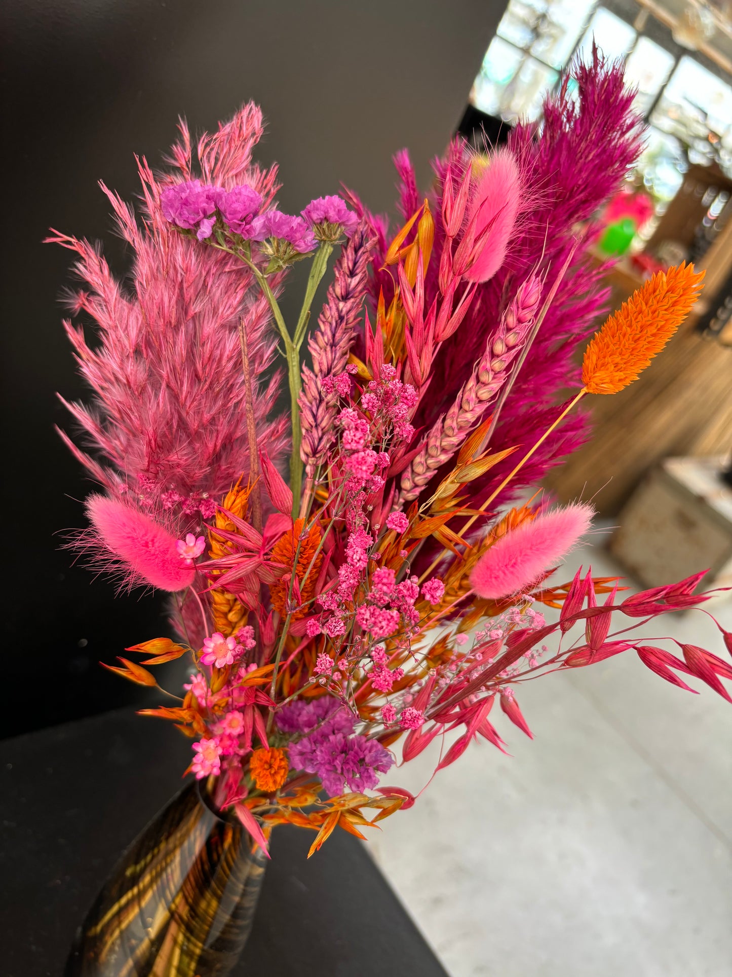 Cheetah teardrop & droogbloemen