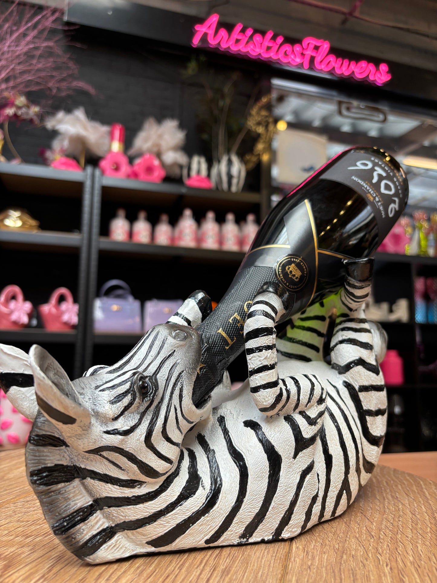 Clayre & Eef zebra flessenhouder PRE-ORDER