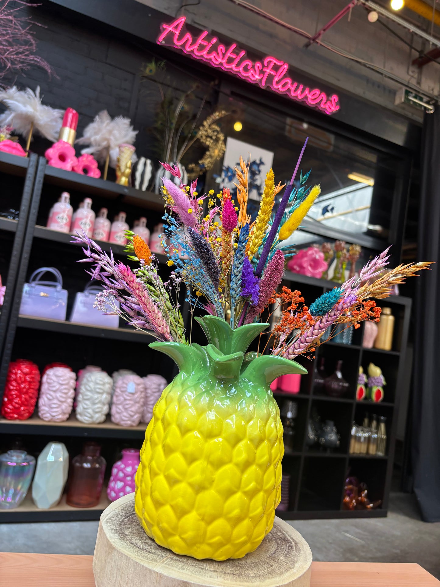 Summer deal ananas vaas & droogbloemen