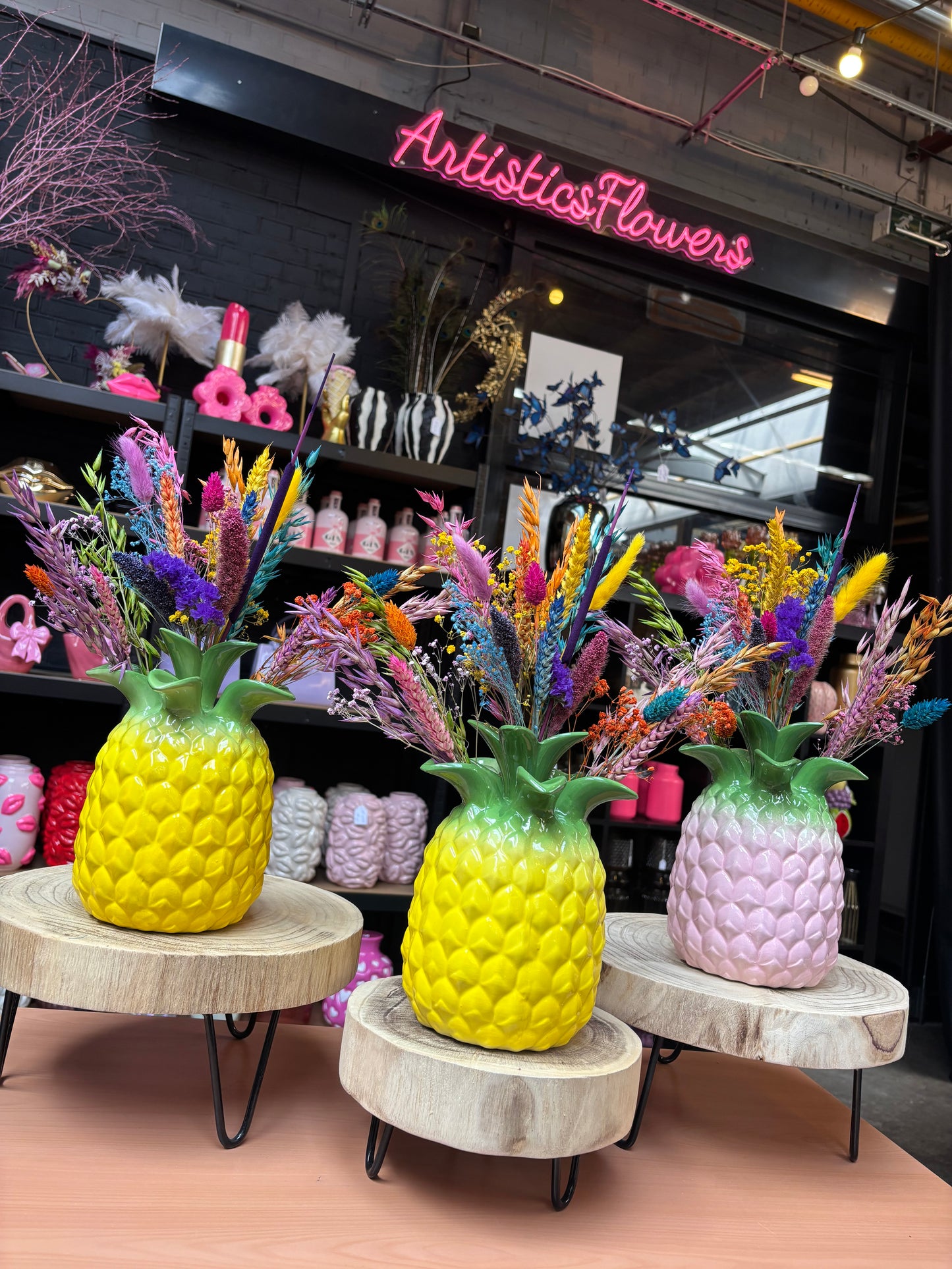 Summer deal ananas vaas & droogbloemen