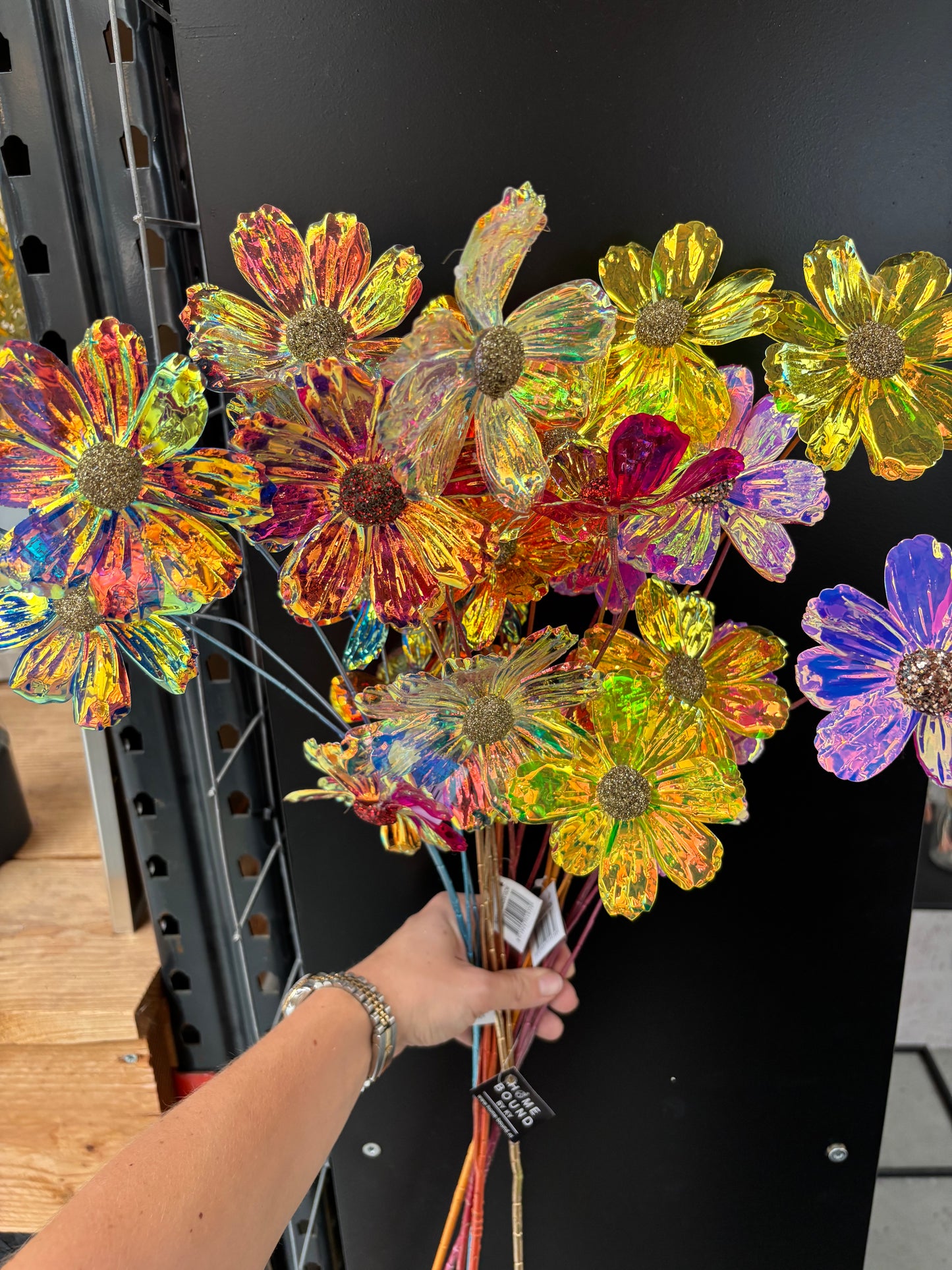 Kunstbloem holografisch 90 cm