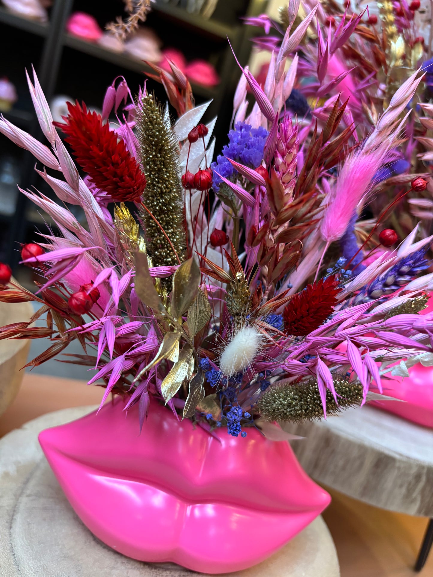 Lips vaas mini & Limited Valentine Flowers