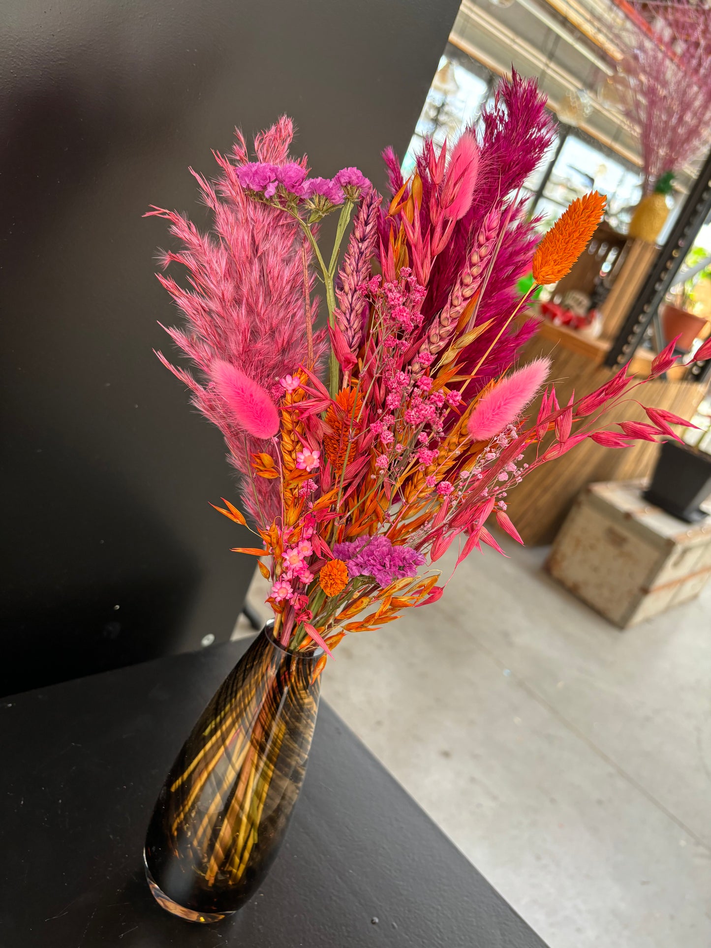 Cheetah teardrop & droogbloemen