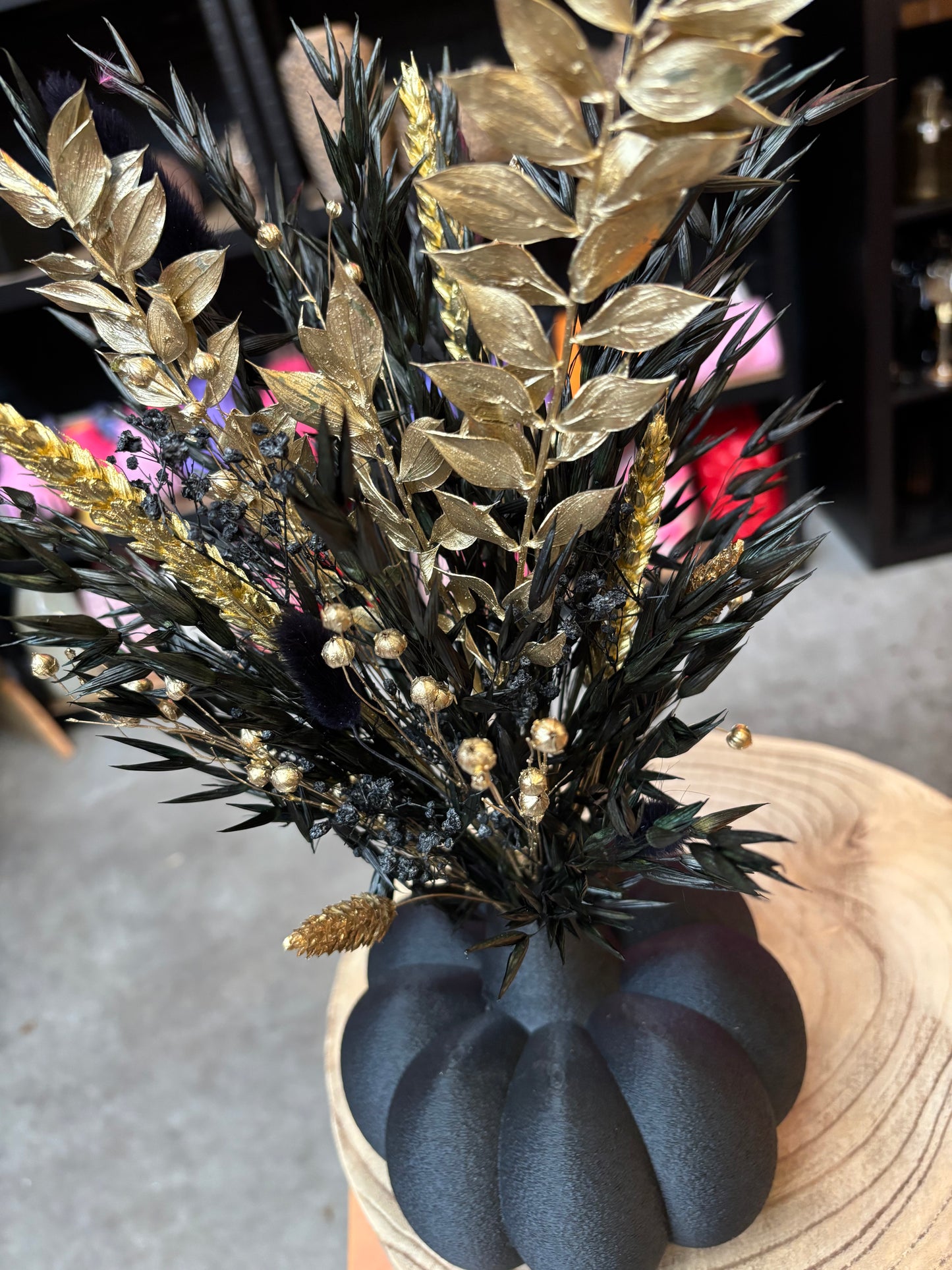 Pompoen vaas & droogbloemen