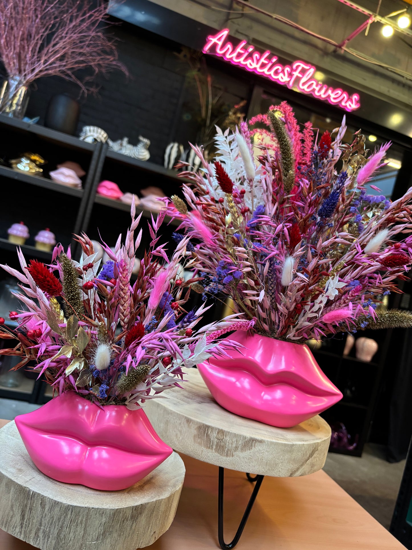 Lips vaas mini & Limited Valentine Flowers