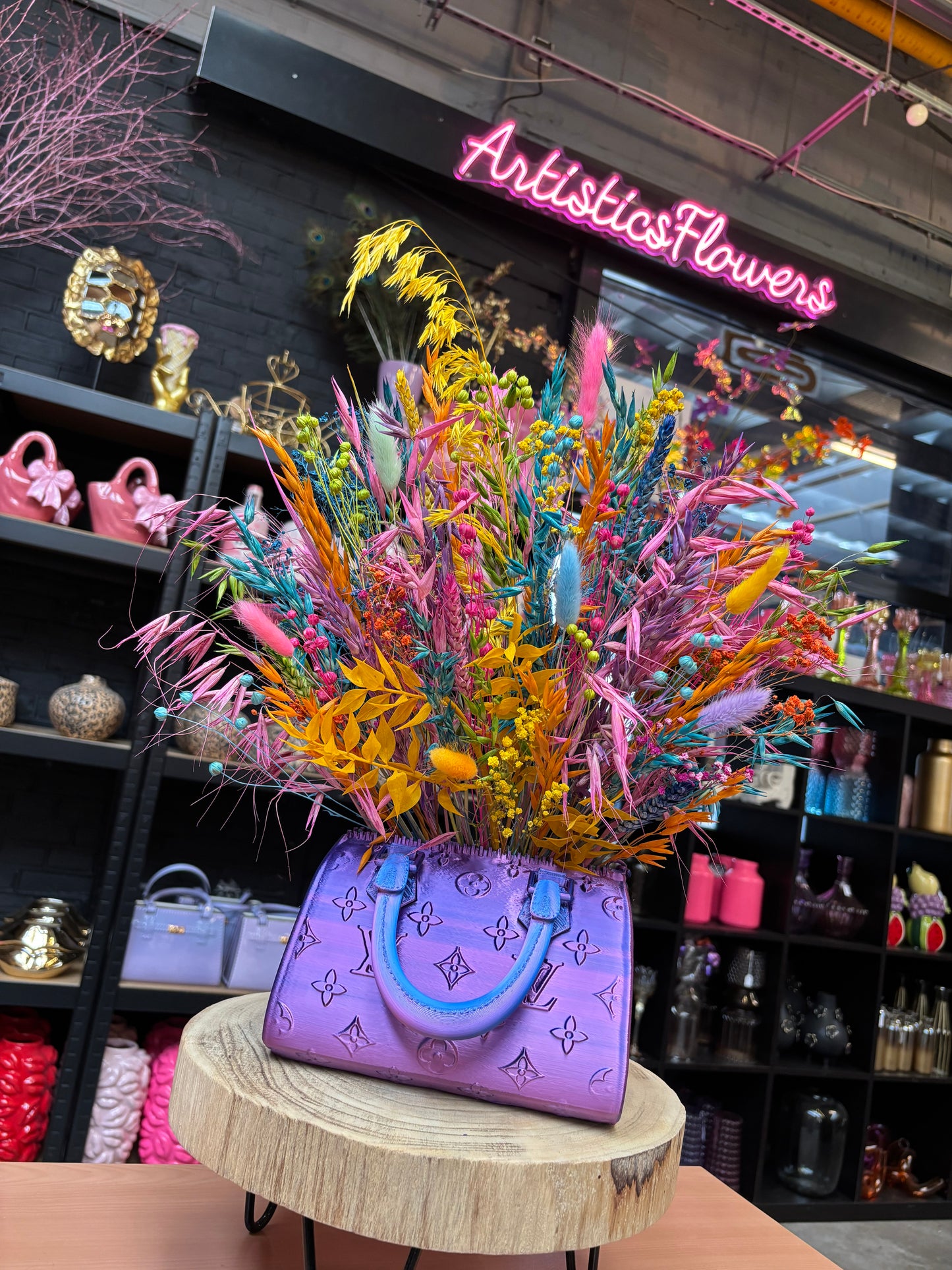 Vase bag City & neon flowers