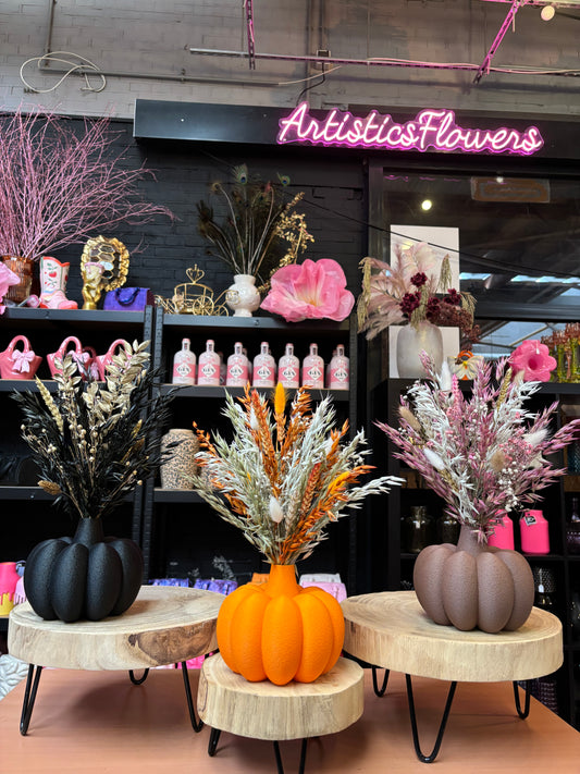 Pompoen vaas & droogbloemen