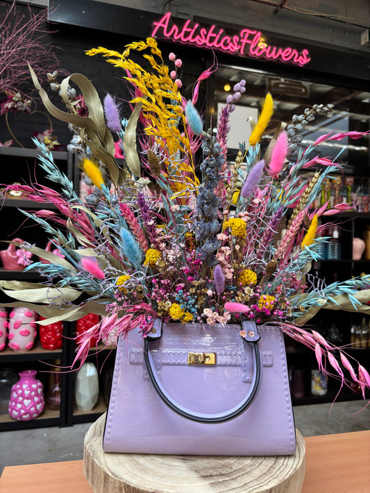 Exclusive bag vase & Flowers