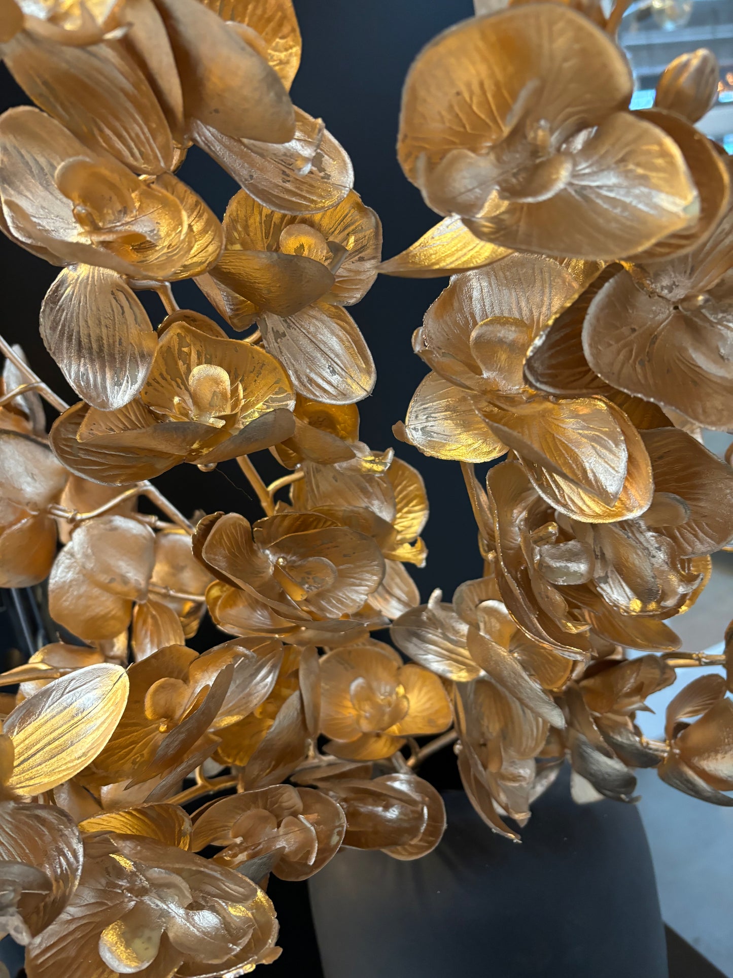 Gouden orchidee kunstbloem