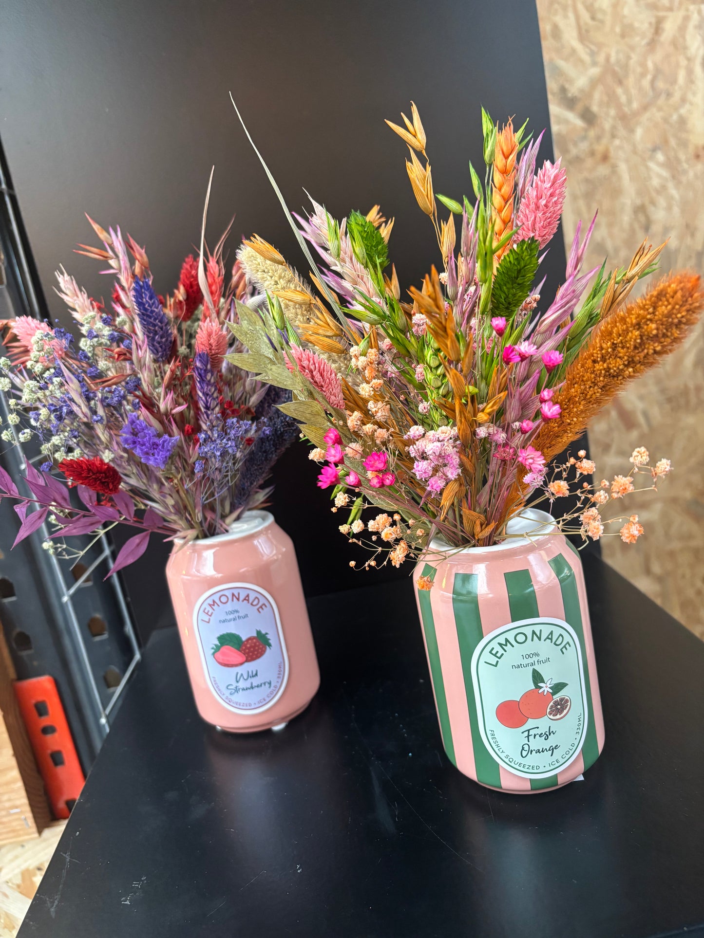 Kersten Lemonade blik vaasje & droogbloemen