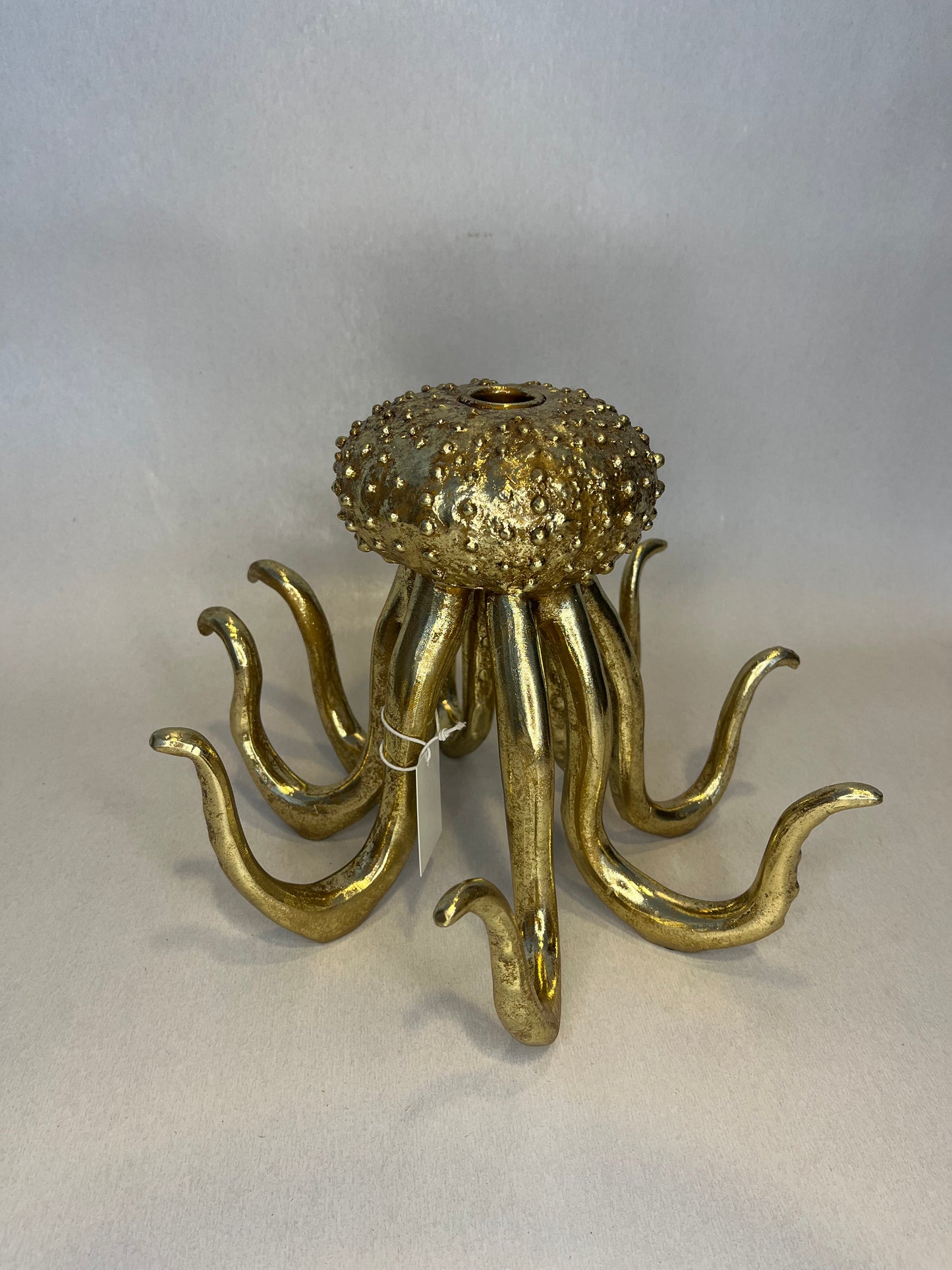 Octopus kandelaar goud klein