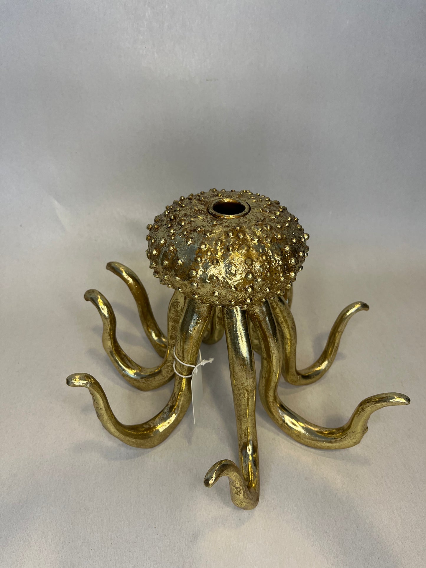 Octopus kandelaar goud klein